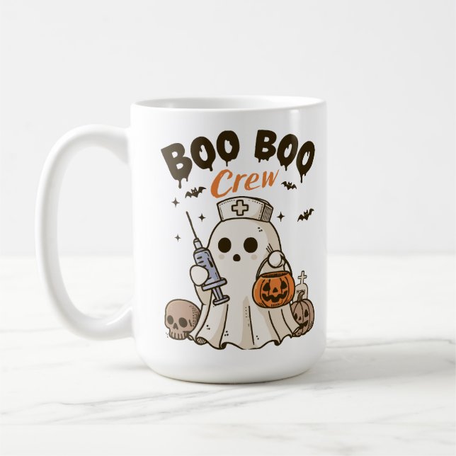 Mug Boo Boo Infirmière d'équipage Halloween personnali (Gauche)
