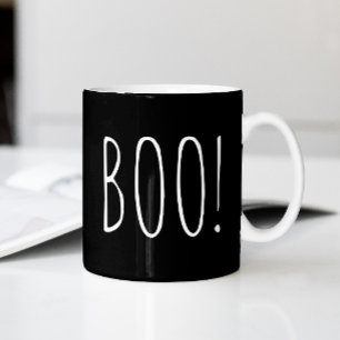 Mug Boo ! Fans d'Halloween Éffrayant Fantôme noir