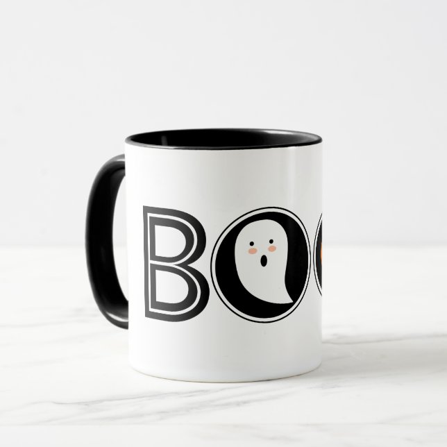 Mug Boo ! Musique à café Halloween (Devant gauche)