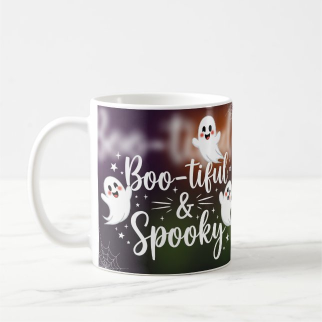 Mug Boo-tiful & Éffrayant - Joli Ghost Halloween (Gauche)