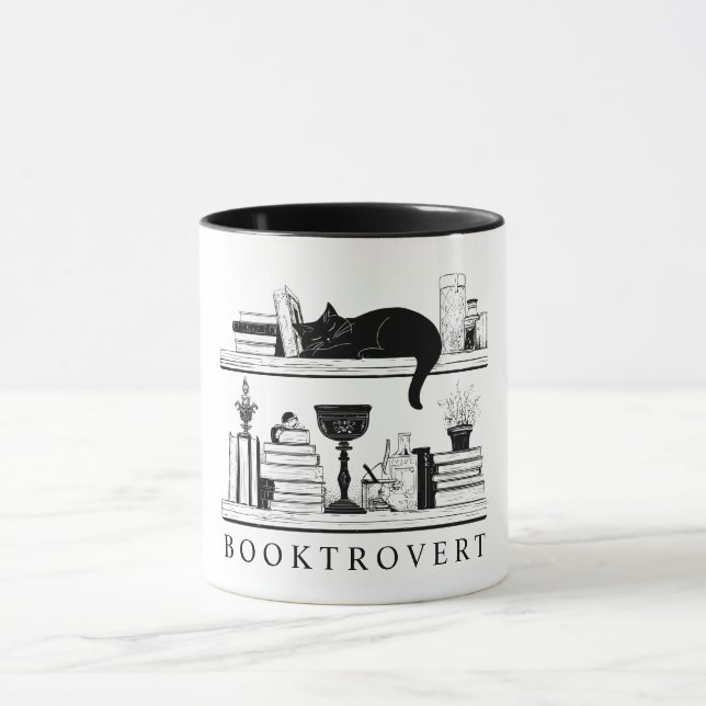 Mug Book Lover's Booktrovert Funny Saying (Centre)