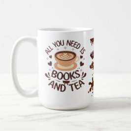 Mug Books and Tea Cozy Reader Graphic
