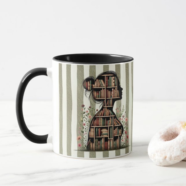 Mug Books Feed My Imagination for Bookish (Avec donut)