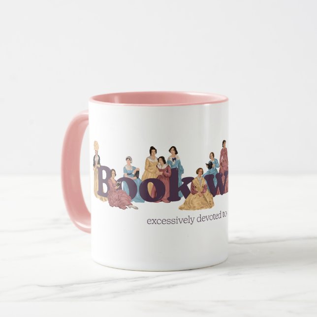 Mug Bookworm Classique Femme Auteurs (Devant gauche)