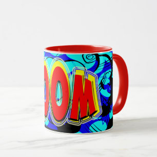 Mug Boom Rouge et Jaune Comédie Boule d'action livre