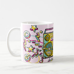 Mug Boombox Funky Colorful Draful Design