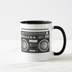 Mug boombox rétro graveur graphique