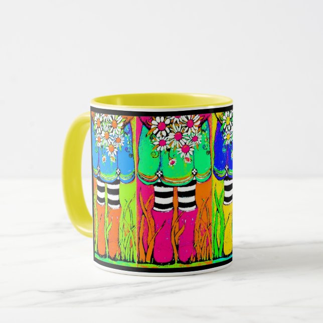 Mug Boots and Daisies, printemps, avril (Devant gauche)