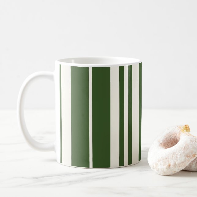 Mug Bord De Mer Vert Blancs (Avec donut)