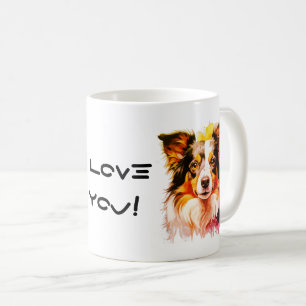 Mug Border Collie Chien de Famille Personnaliser Texte