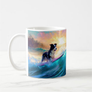 Mug Bordure Collie Beach Plage Plage Plage de surf Pei