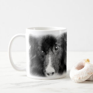 Mug Bordure noire Collie Art animal  