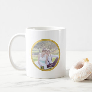 Mug Bordure ronde en or Faux 2 photos