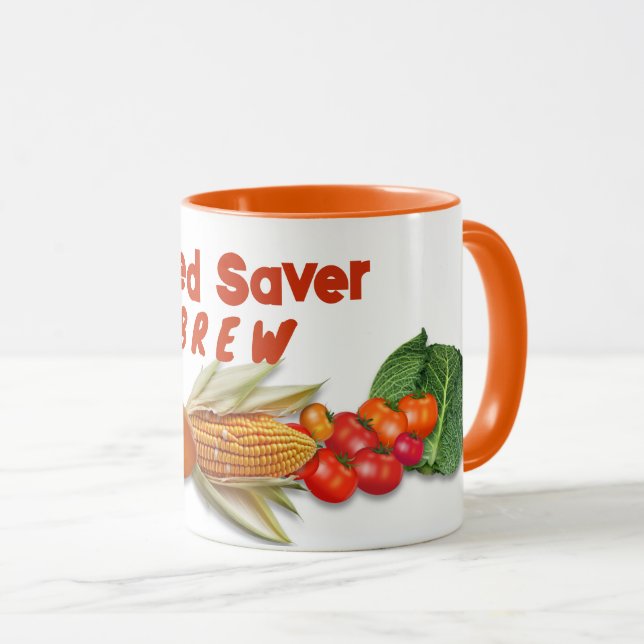 Mug Bordure végétale de l'économiseur de semences pers (Devant droit)
