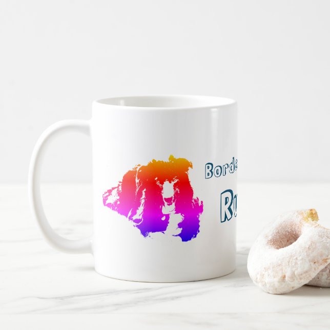 Mug Bordures Collies Règle Cute (Avec donut)
