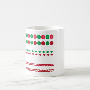 Mug bordures de noël cadre vacances