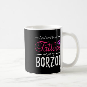 Mug Borzoi Amoureux des chiens Tattoo drôle Chien mama