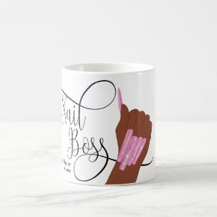 Mug Boss à ongles, Technicien à ongles, ongles hologra