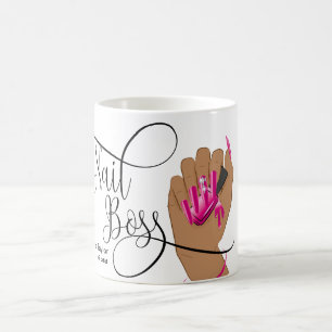 Mug Boss à ongles, Technicien à ongles, ongles longs, 