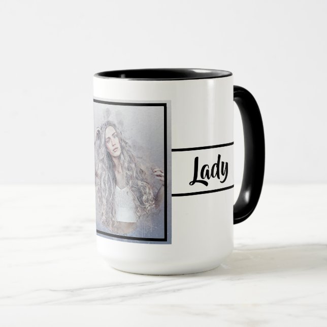 Mug Boss Lady Photo Ringer 15oz (Devant droit)