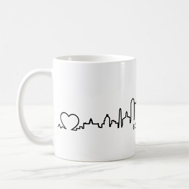 Mug BOSTON Massachusetts USA City Skyline Silhouette (Gauche)