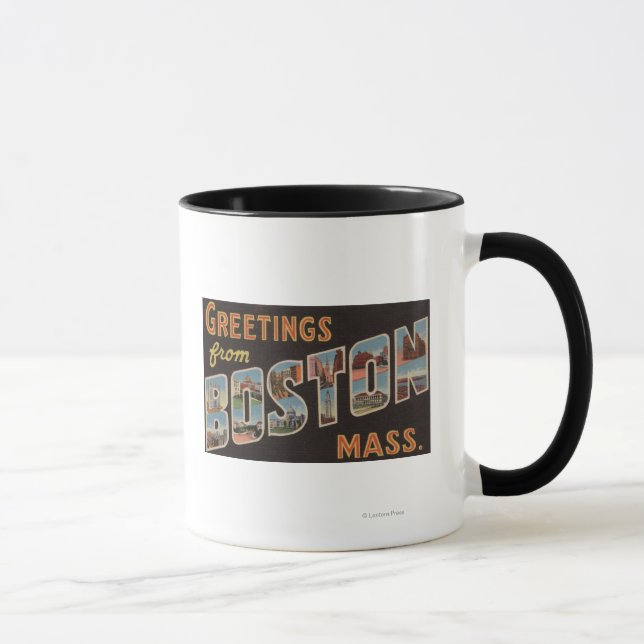 Mug Boston, MassachusettsScènes de grandes lettres 3 (Droite)
