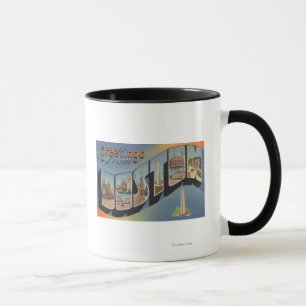Mug Boston, scènes 2 de lettre de MassachusettsLarge
