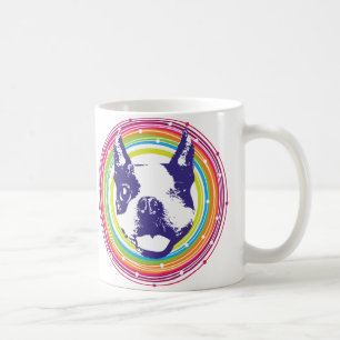 Mug Boston Terrier - cercles colorés