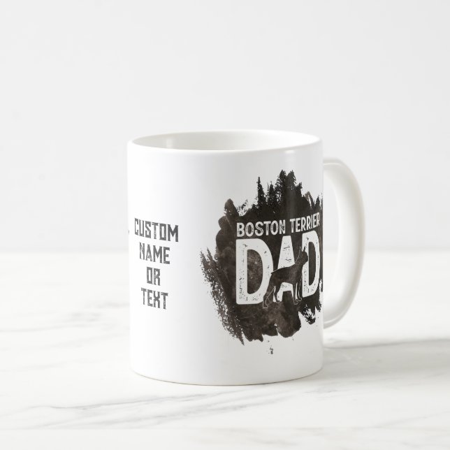 Mug Boston Terrier Papa Chien race Lover Fête des père (Devant droit)