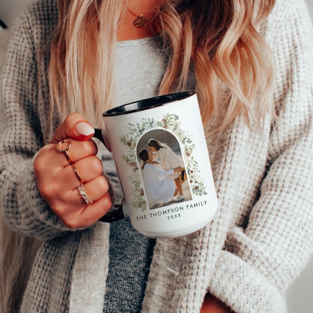 Mug Botanique Eucalyptus Verdure Noël personnalisé (Créateur téléchargé)