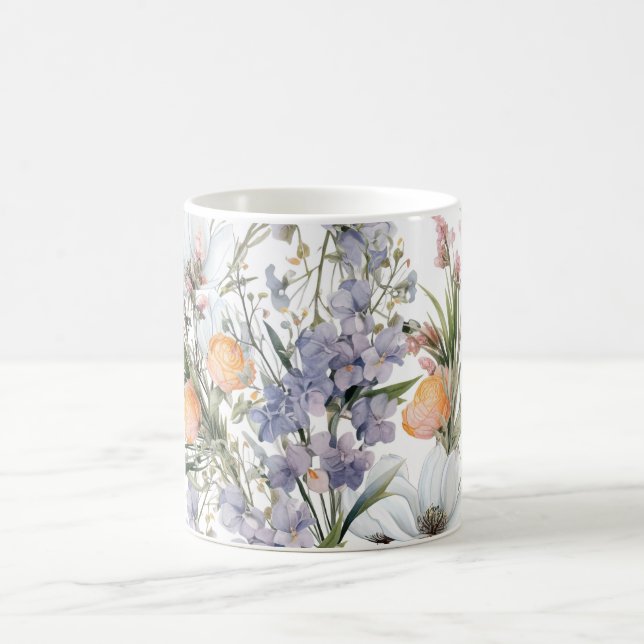 Mug Botanique pastel couleurs fleur sauvage été fleuri (Centre)