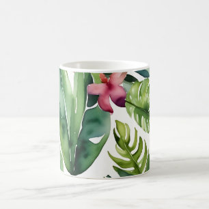Mug Botaniques tropicales Vibrant Aquarelle Foliage