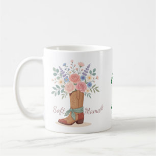 Mug Botte de cowgirl florale occidentale personnalisée