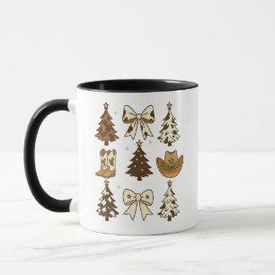 Mug Bottes de cow-boy de Noël Western Santa Xmas