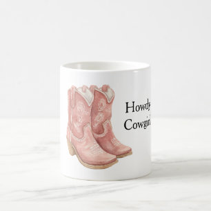 Mug Bottes de cowboy de cowgirl rouges