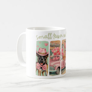 Mug Bottes occidentales Saint-Valentin avec Malinois b