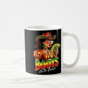 Mug Bottes sur le terrain Femme afro-noire Cowgirl noi