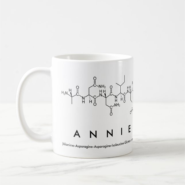 Mug Bouche de nom de peptide annie (Gauche)