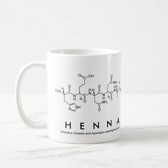 Mug Bouche de nom de peptide henné (Gauche)