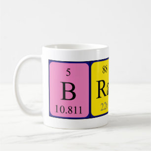 Mug Bouche de nom de table périodique du cerveau