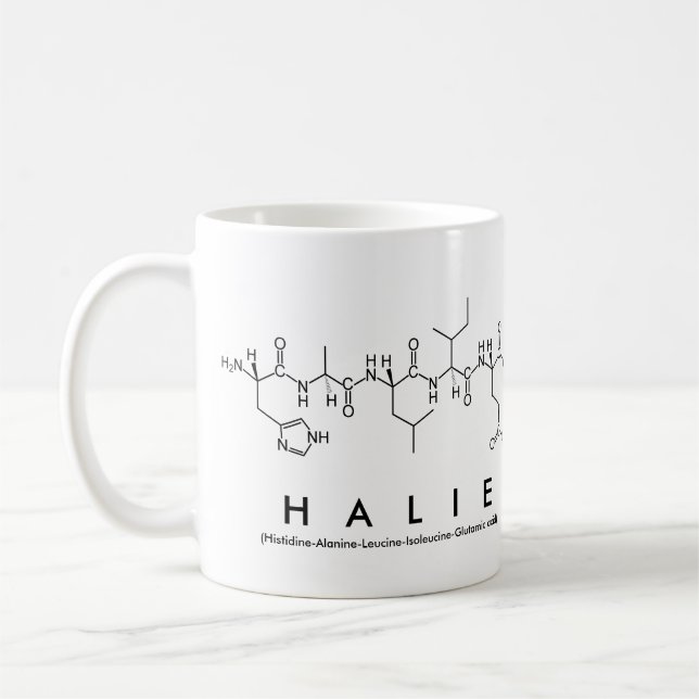 Mug Bouche de nom du peptide de l'halie (Gauche)
