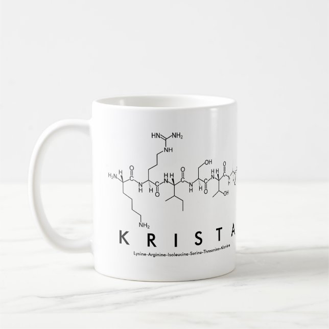 Mug Bouche de nom du peptide Krista (Gauche)