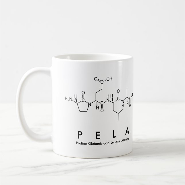 Mug Bouche de nom du peptide Pela (Gauche)