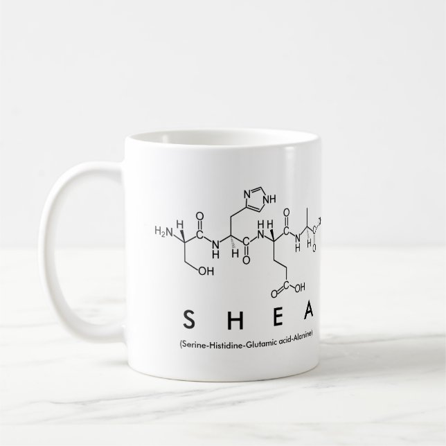 Mug Bouche de nom du peptide Shea (Gauche)