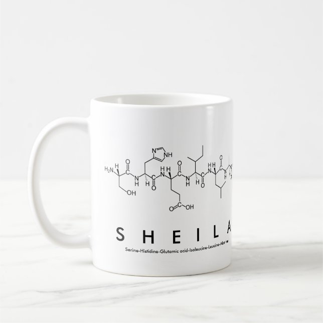 Mug Bouche de nom du peptide Sheila (Gauche)