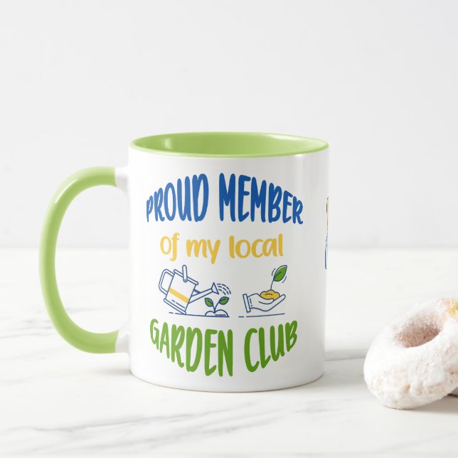 Mug Bouche membre du club de jardin (Avec donut)
