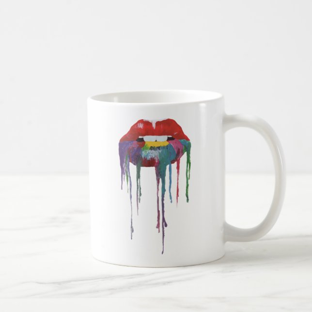 Mug Bouche peinture Kiss Art (Droite)