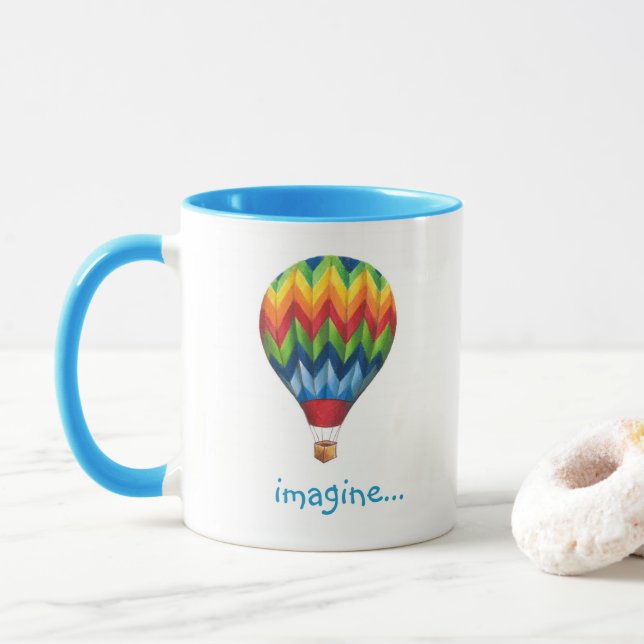 Mug Bouchon de ballon à air chaud (Avec donut)