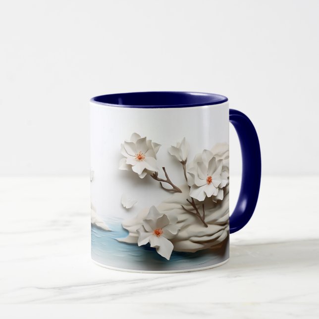 Mug Bouchon d'enveloppement de boue de paysage 3D (Devant droit)