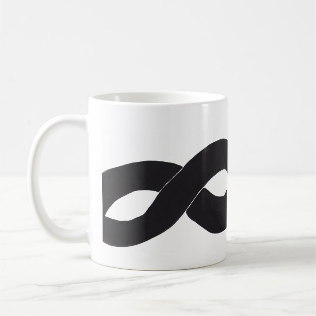 Mug Boucle de conception monochrome libre (Gauche)